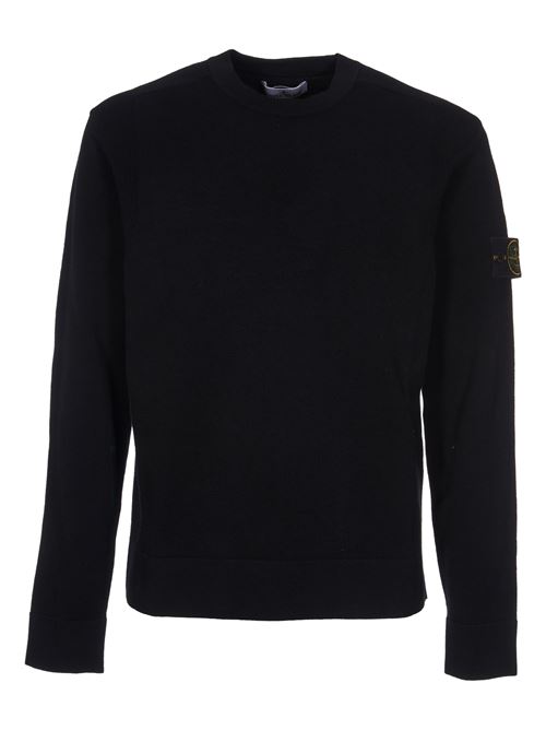 Black RWS Stretch Wool Sweater STONE ISLAND | 8115526A1V0029